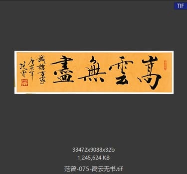 范曾 嵩云无书
