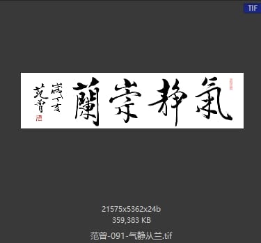 范曾 气静从兰