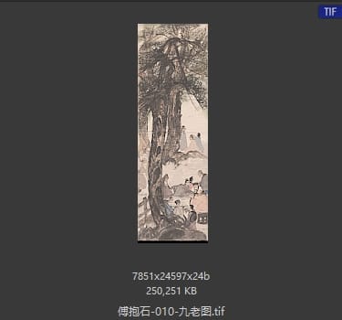 傅抱石 九老图