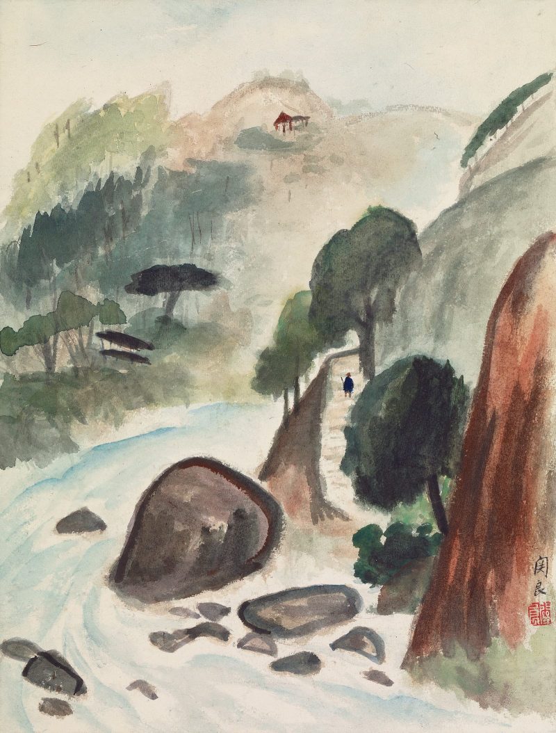 关良 山水