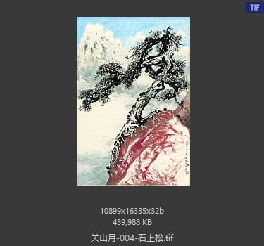 关山月 石上松