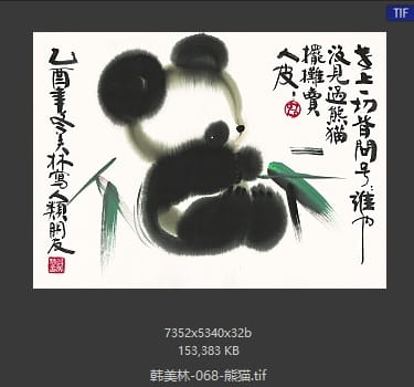 韩美林 熊猫