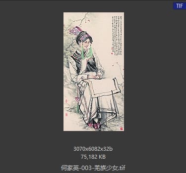 何家英 羌族少女