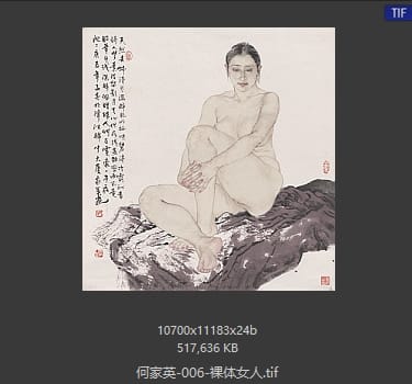 何家英 裸体女人