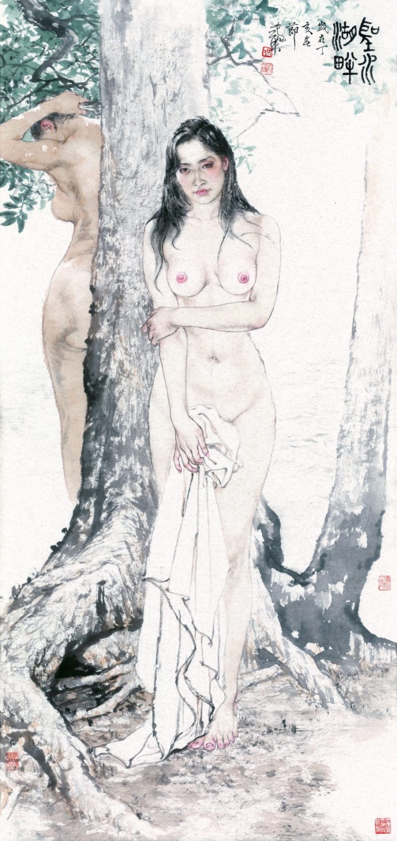 何家英 湖畔