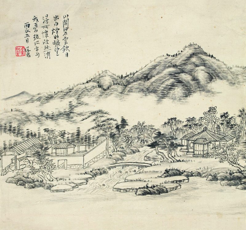 黄宾虹 松雪诗意图