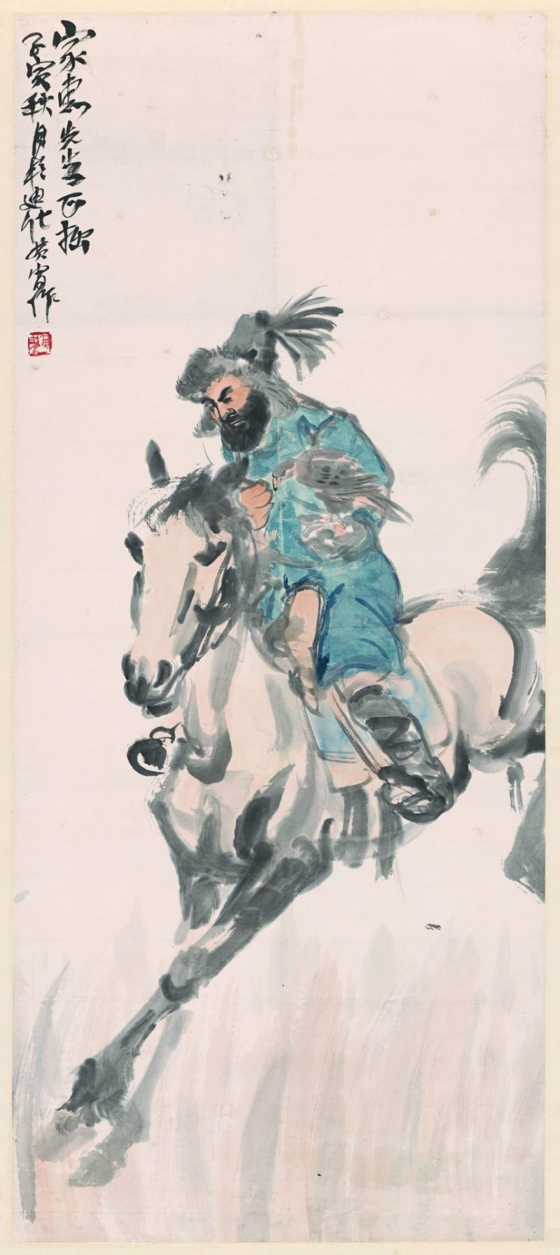 黄胄 人物马轴