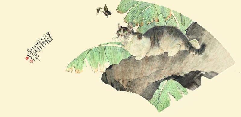 刘奎龄 花鸟扇面