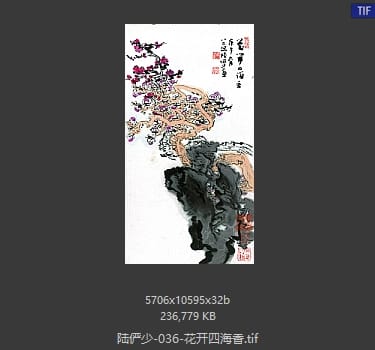 陆俨少 花开四海香