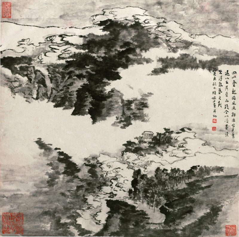 陆俨少 四山云起