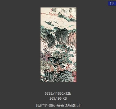 陆俨少 暮春泳归图