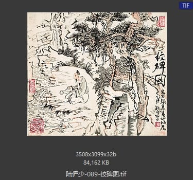 陆俨少 校碑图