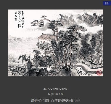 陆俨少 百年地僻柴回门