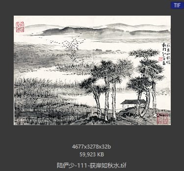 陆俨少 获岸如秋水