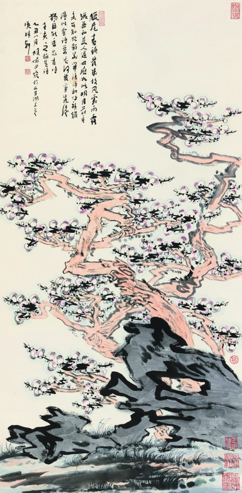 陆俨少 寒梅争春