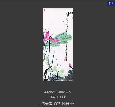 潘天寿 映日