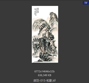启功 松影