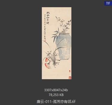 唐云 孤芳亦有邻