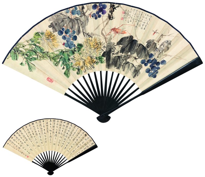 王雪涛 周肇详秋虫图
