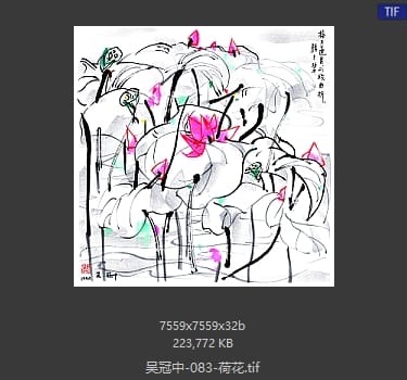 吴冠中 荷花