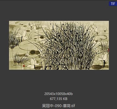 吴冠中 草荷