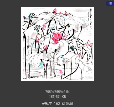 吴冠中 荷花