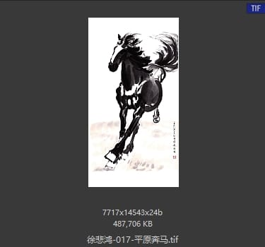 徐悲鸿 平原奔马