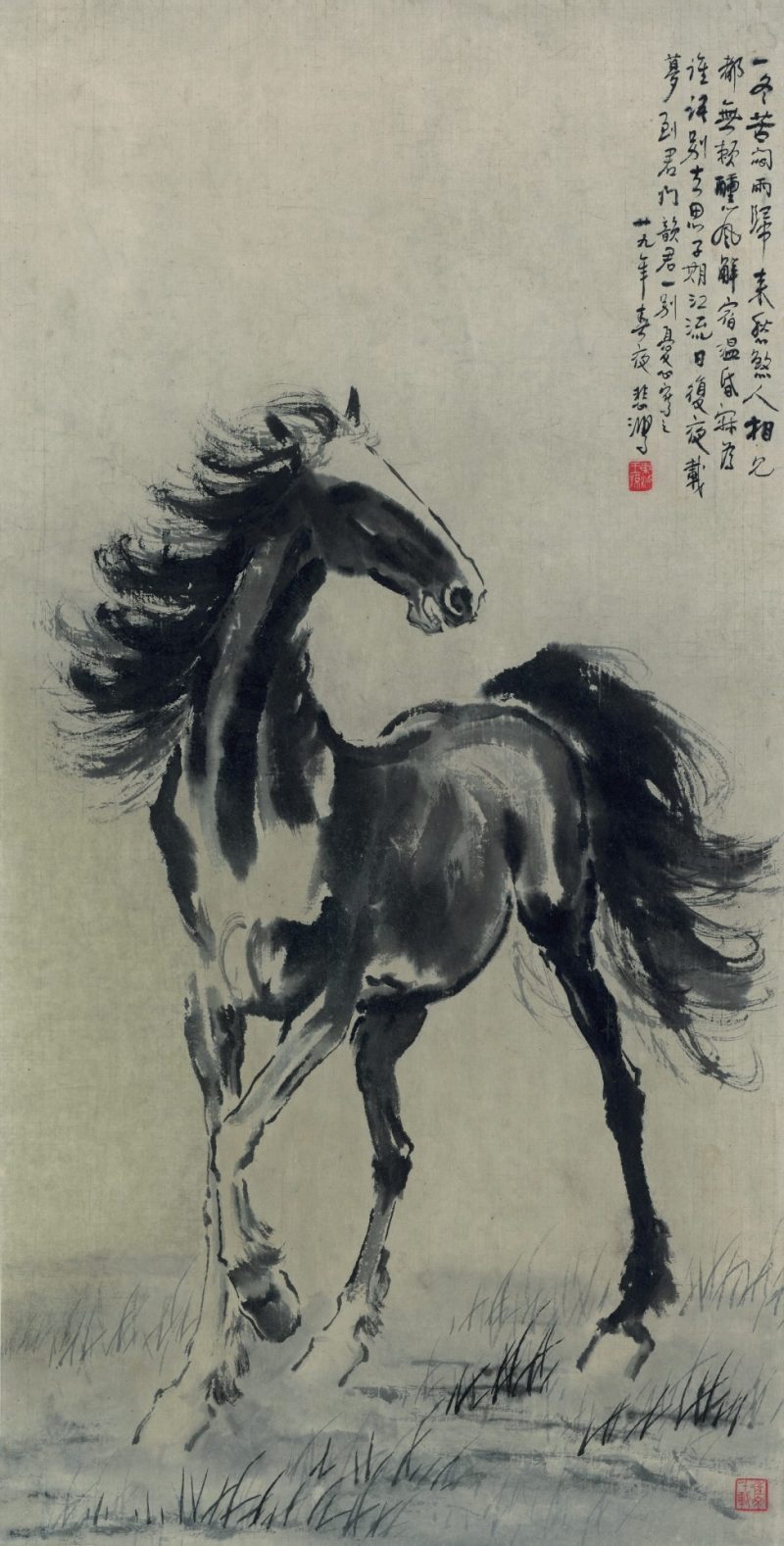 徐悲鸿 立马