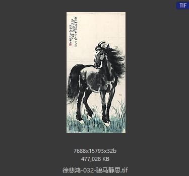 徐悲鸿 骏马静思