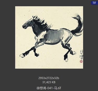 徐悲鸿 马
