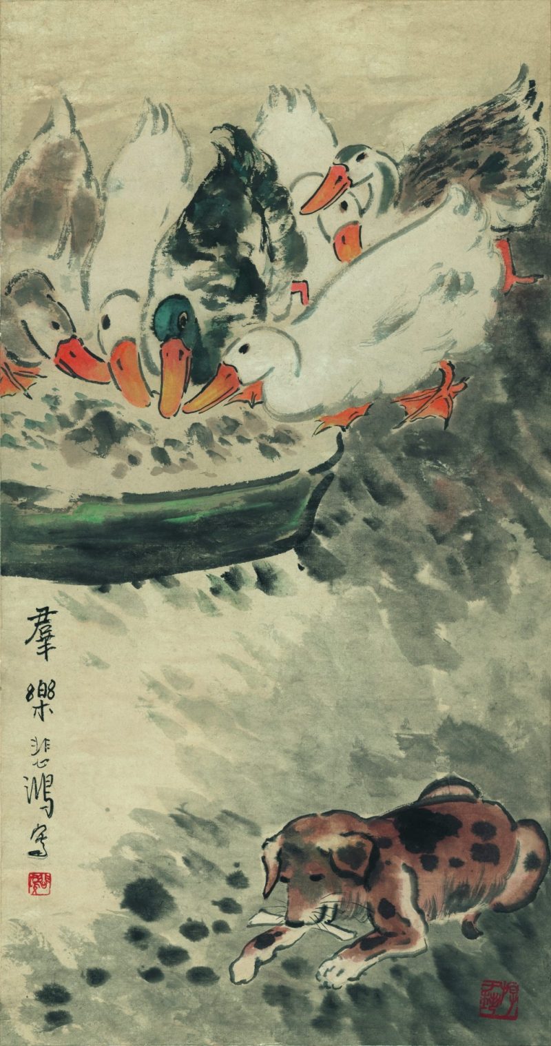 徐悲鸿 群乐图
