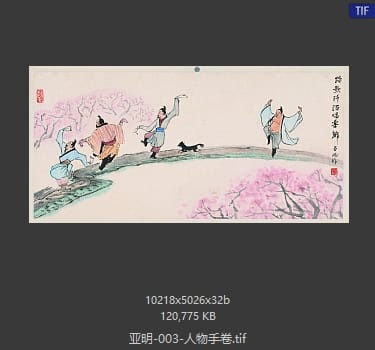 亚明 人物手卷