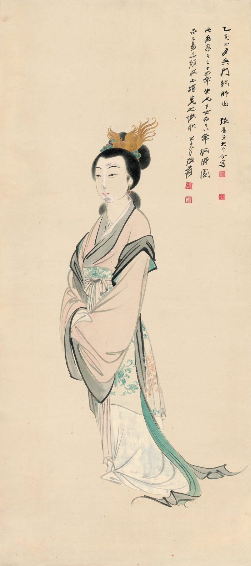张大千 仕女