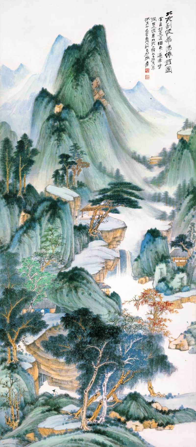 张大千 仿董源华阳仙馆图