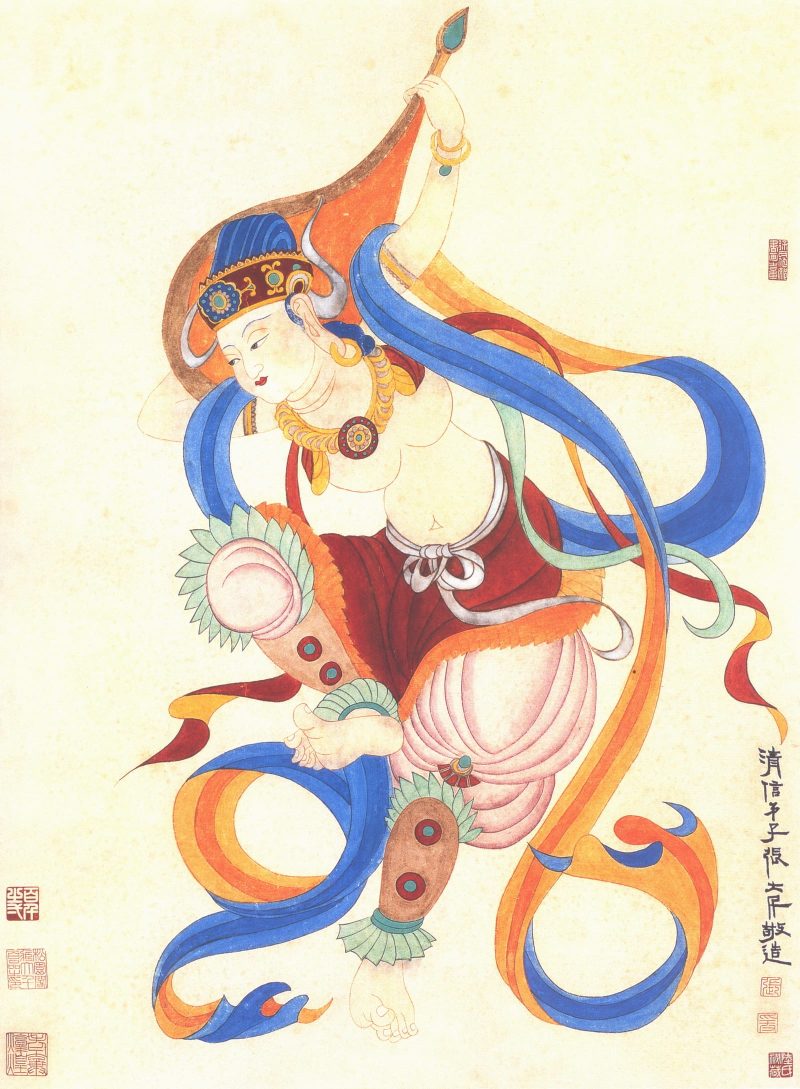 张大千 敦煌壁画仕女