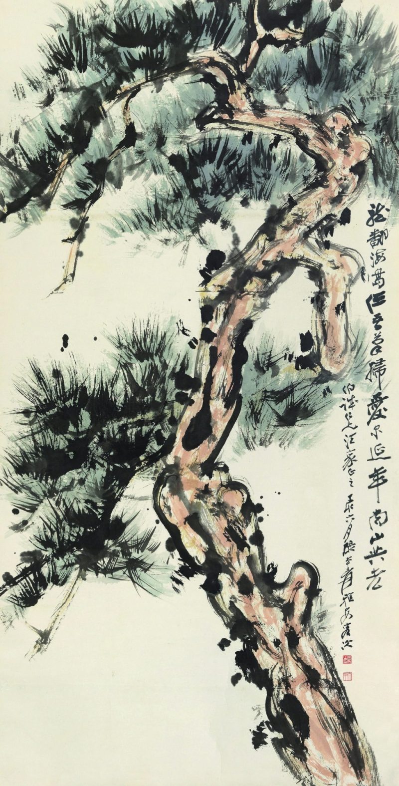 张大千 苍松图