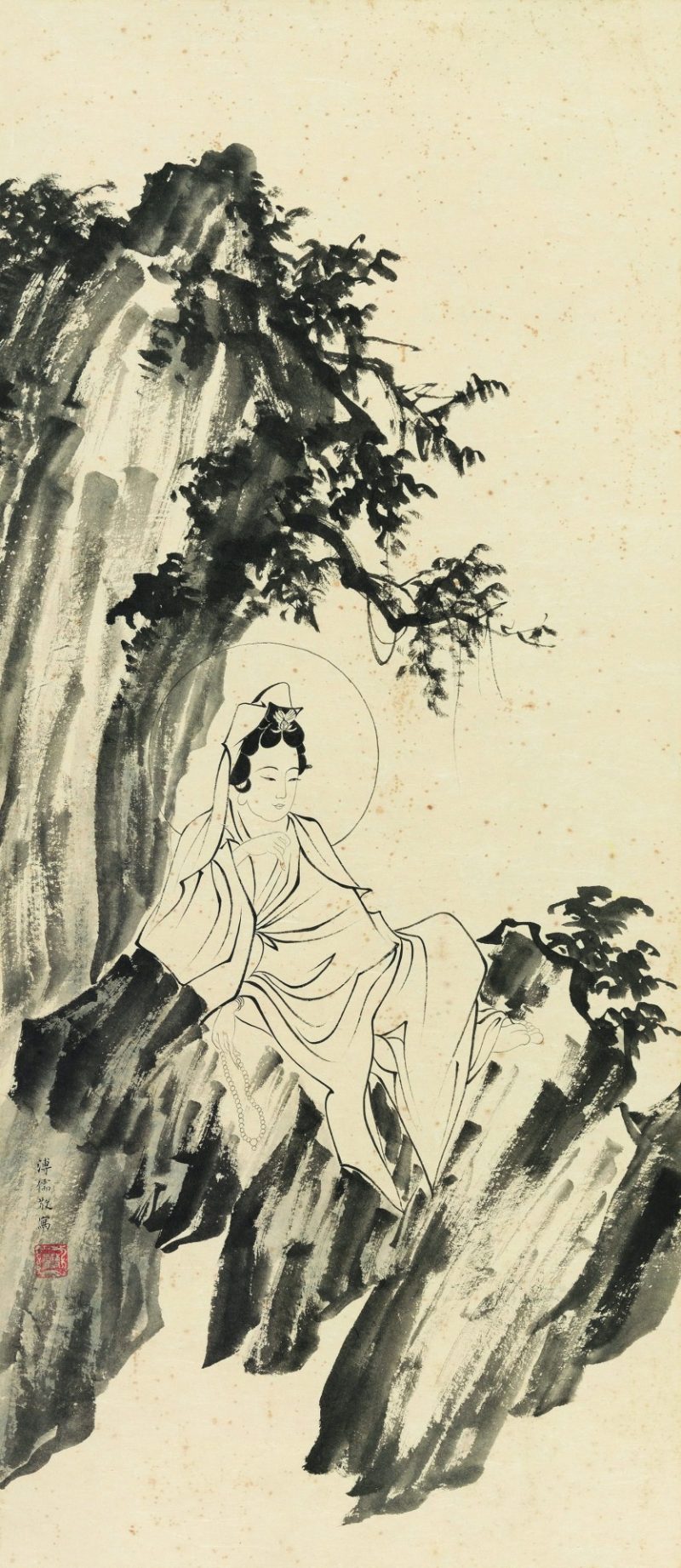 溥儒 静月观音