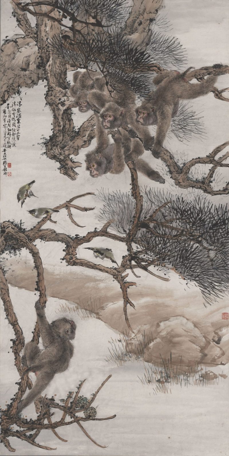 程璋 群猴图