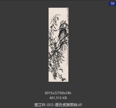 董芷林 墨色紫滕图