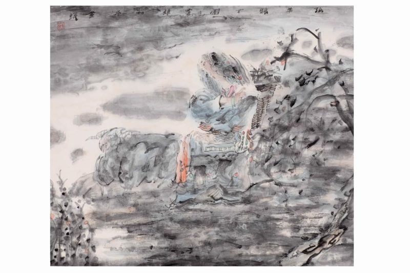 蒋进 孤羊独女图