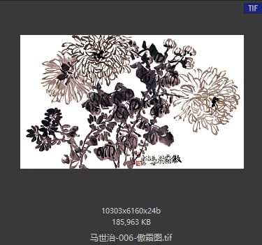 马世治 傲霜图