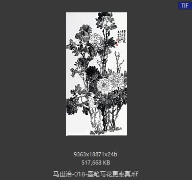 马世治 墨笔写花更率真