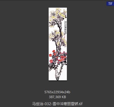 马世治 雪中冲寒丽昏娇