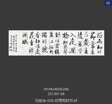 马世治 好雨知时节