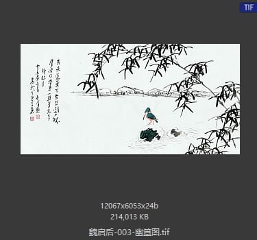 魏启后 幽篁图
