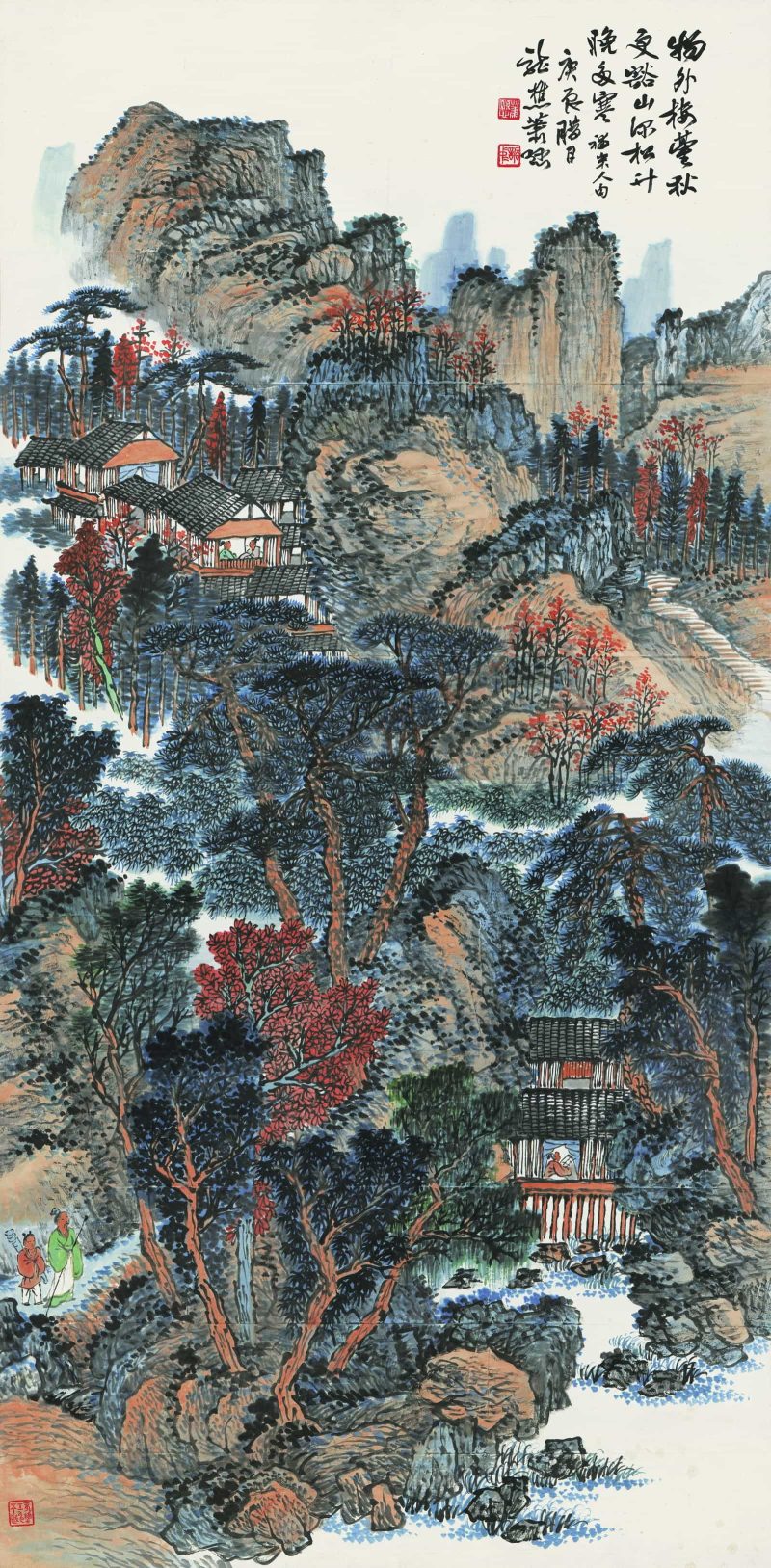 萧愻 浅绛山水