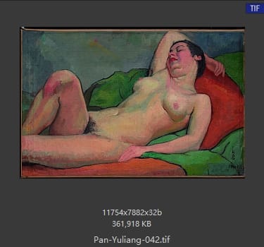 潘玉良 枕臂而睡的裸女