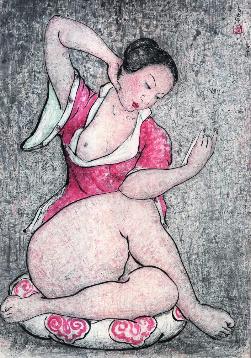 照镜女人